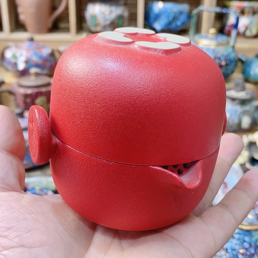 粗陶志野柴烧茶壶