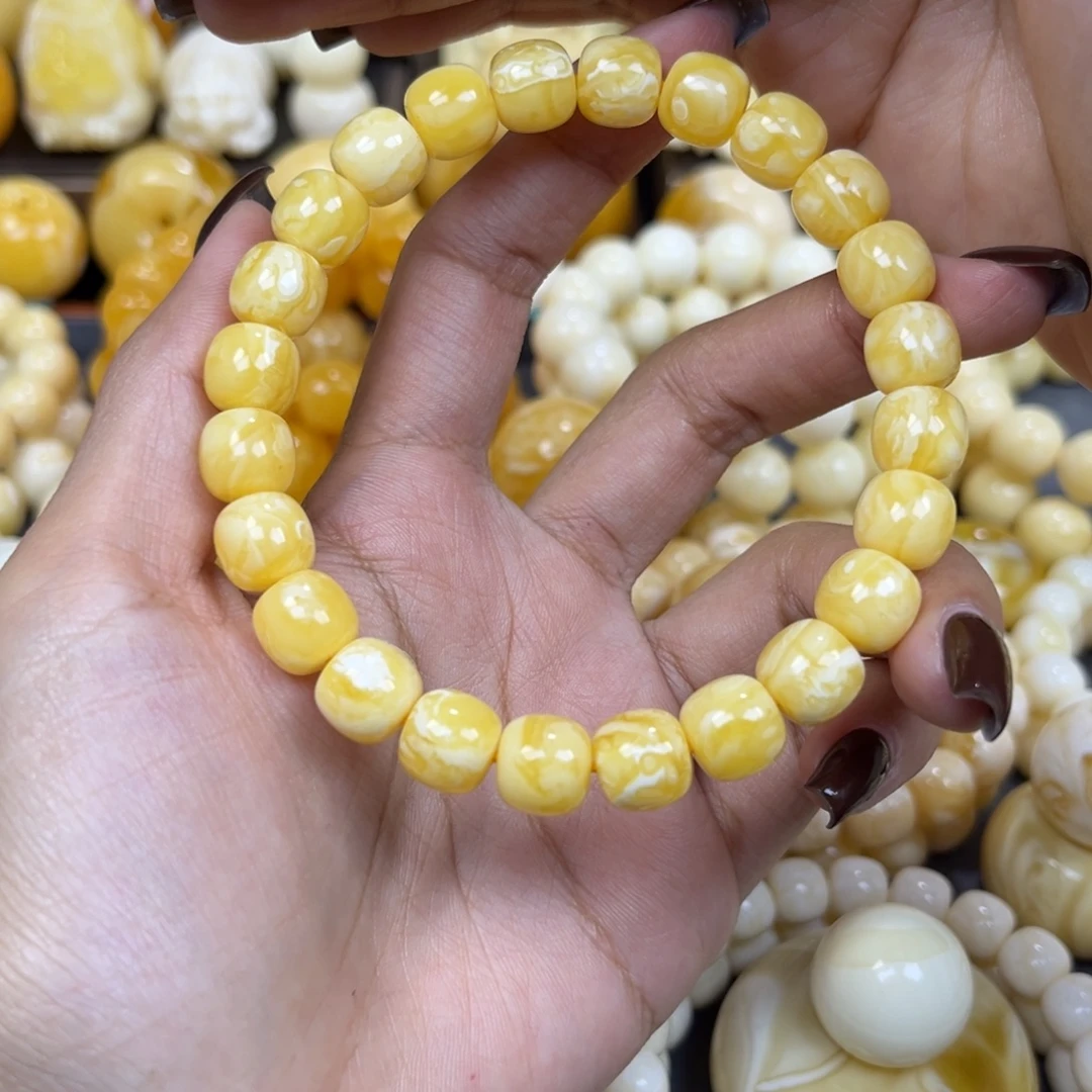 琥珀未镶嵌手串10+