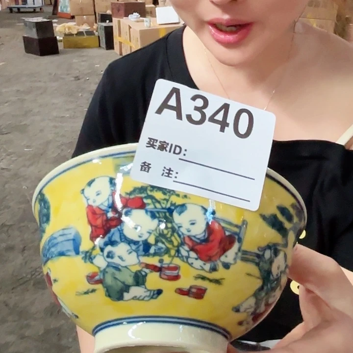 摆件景德镇高温陶瓷A340童趣