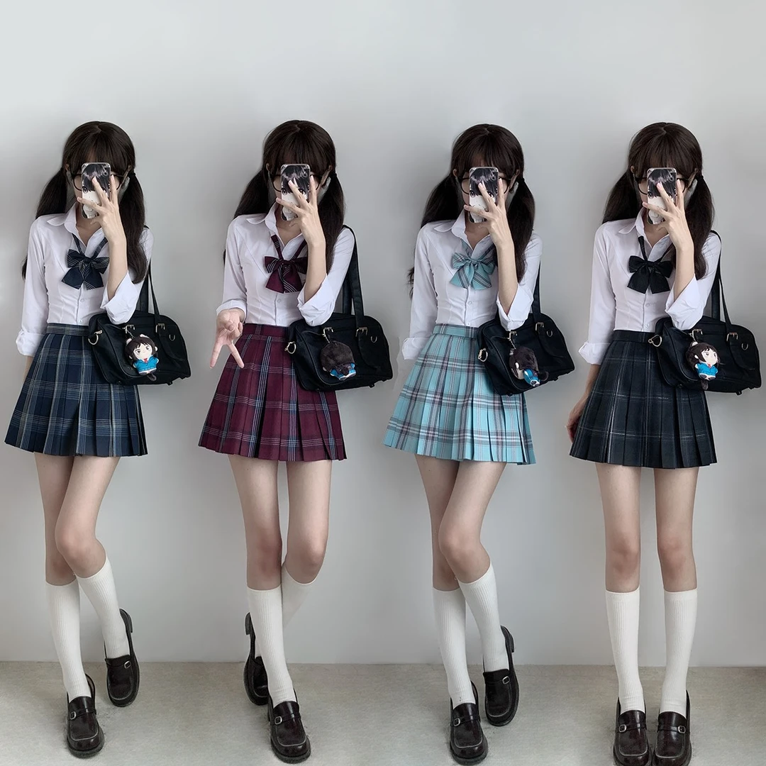 刺小兔原创jk【格裙合集】正版制服学院风高腰格子短裙百褶裙半身裙