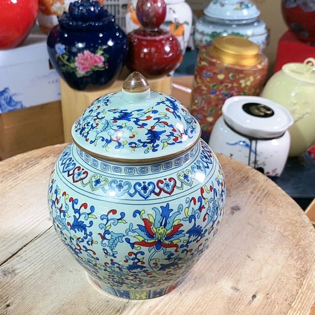 【闪购商品】瓷片陶瓷茶叶罐密封罐