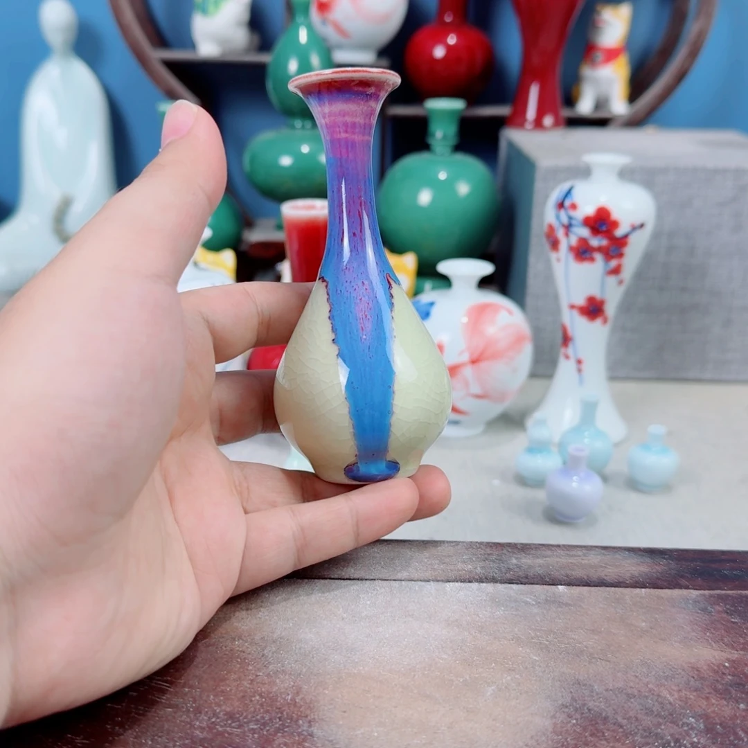 陶瓷手工小花器摆件