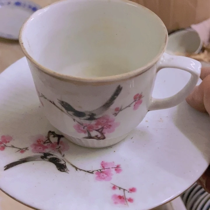 摆件景德镇杯加叠子
