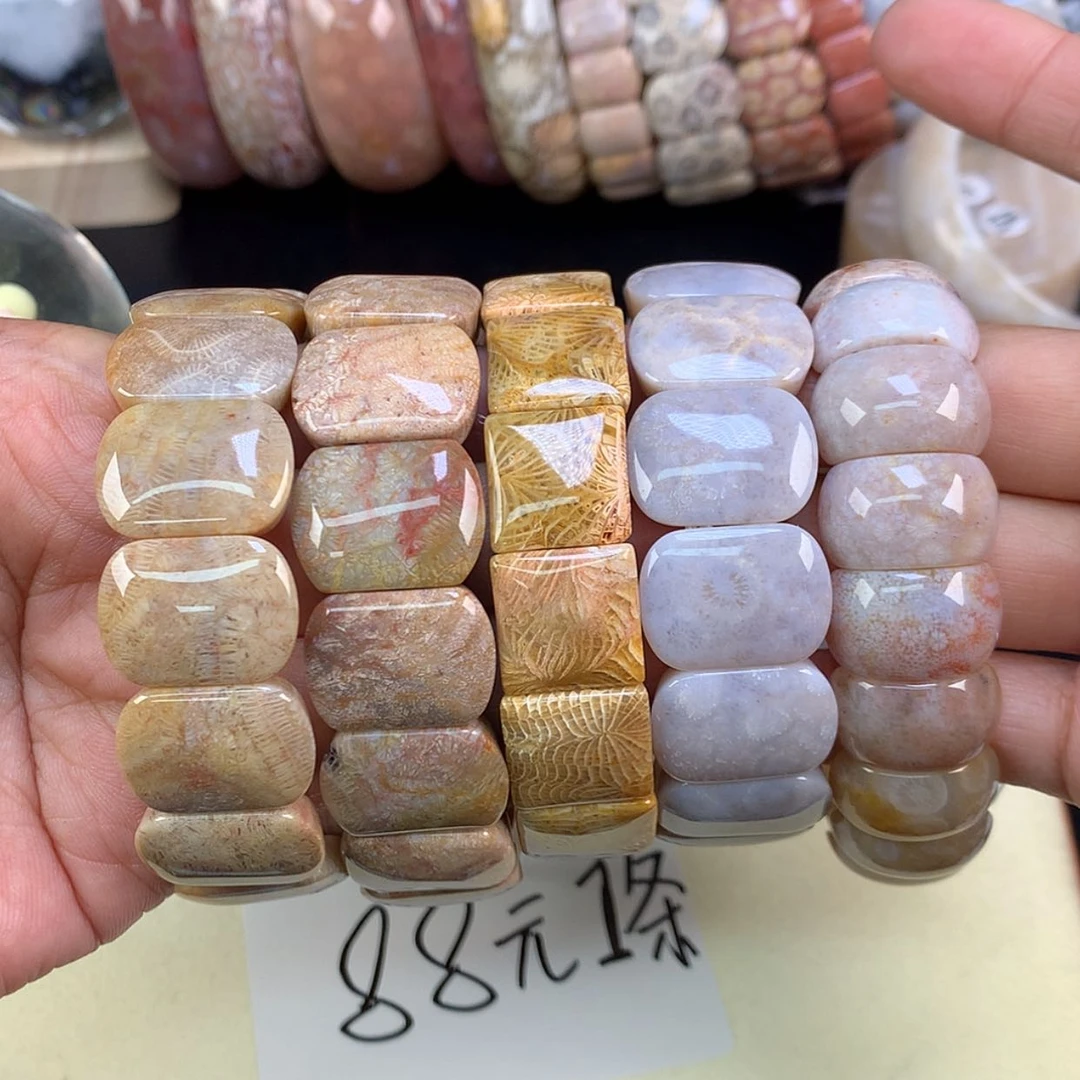【闪购商品】颈饰未镶嵌硅化珊瑚（珊瑚玉）12号手牌88一条可挑