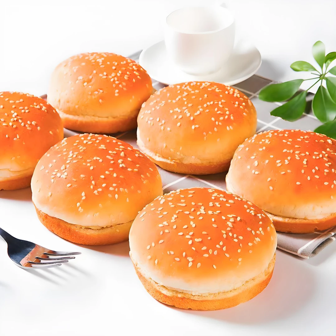 买6包送6包！】汉堡店同款汉堡面包胚麦香浓郁松软可口简单易做速