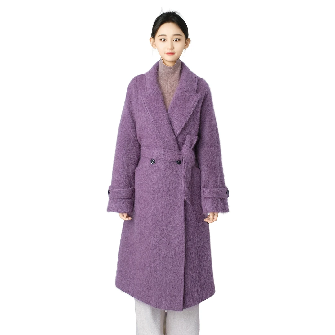 香榭丽舍 羊毛大衣2026年秋冬长款外套（衣长：111cm）WS001-82009