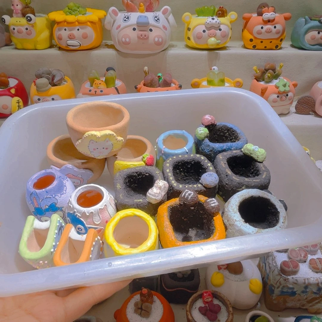 068纯手工制作重工盆盆25一个