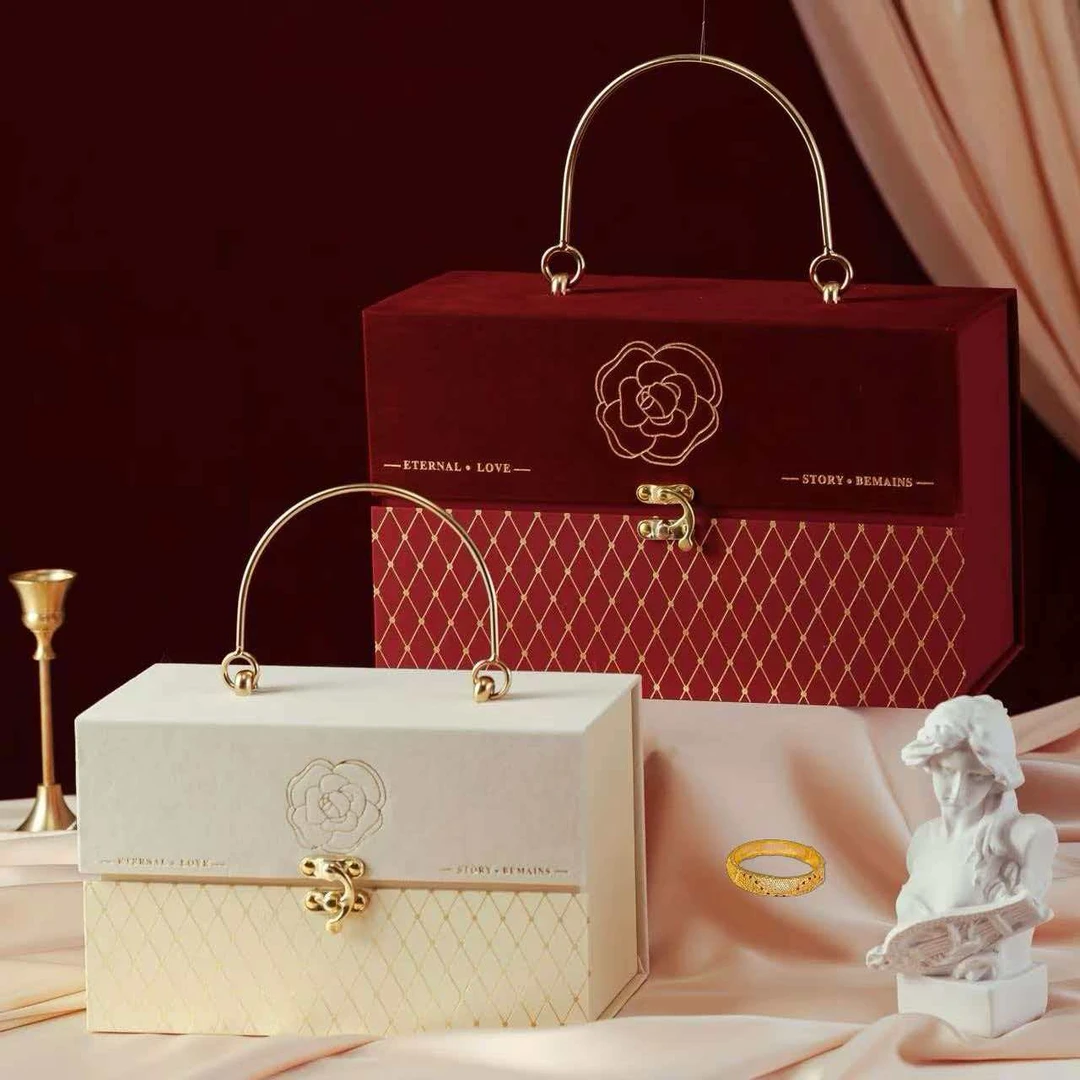 121-山茶花系列手提礼物盒教师节创意仪式感空盒伴手礼中式简约