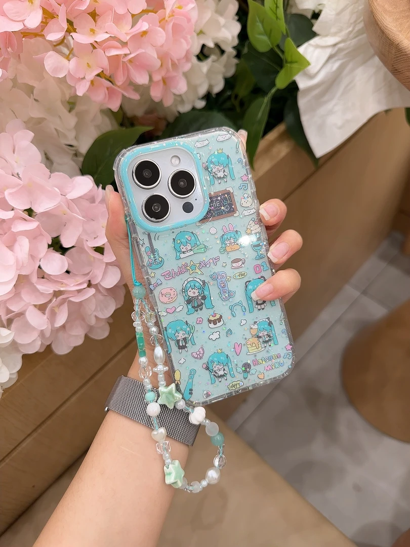 圆边双层动漫日系轻音少女适用iPhone16promax苹果15手机壳13/14