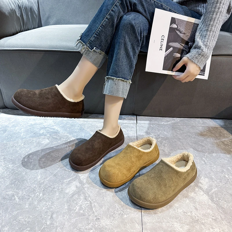 勃肯鞋女款2025新款秋季加绒复古百搭小个子内增高休闲鞋0585