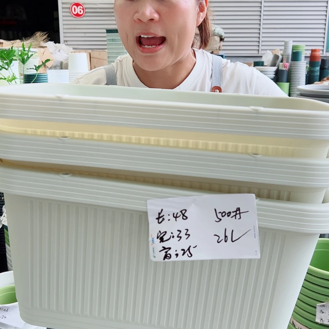 菜盆500#米白色3个无托