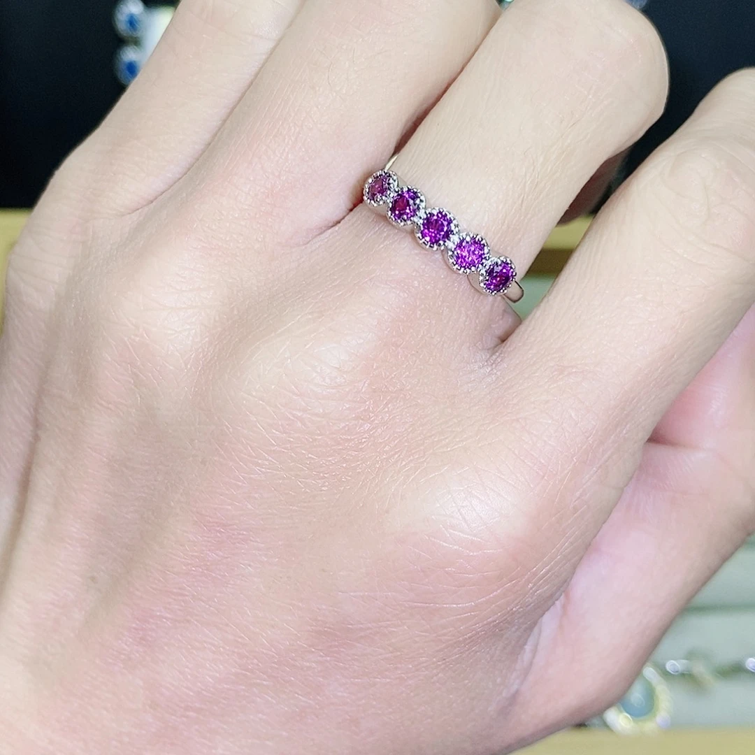 未镶嵌戒指石榴石（紫牙乌）