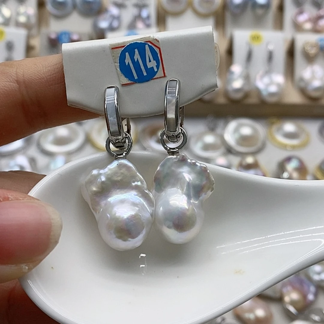 【闪购商品】淡水珍珠耳饰银S925镶嵌