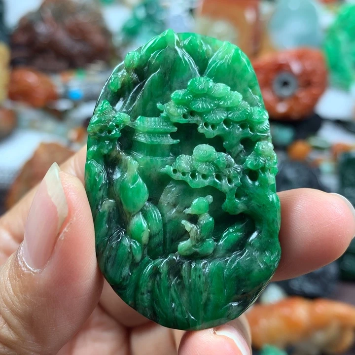 翡翠未镶嵌挂件挂件