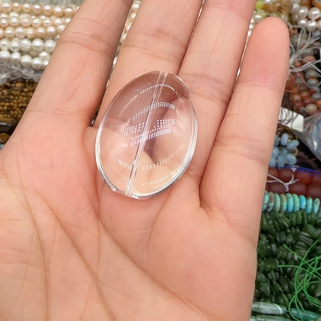 玛瑙/玉髓合金珠宝半成品白水晶一颗20-30mm