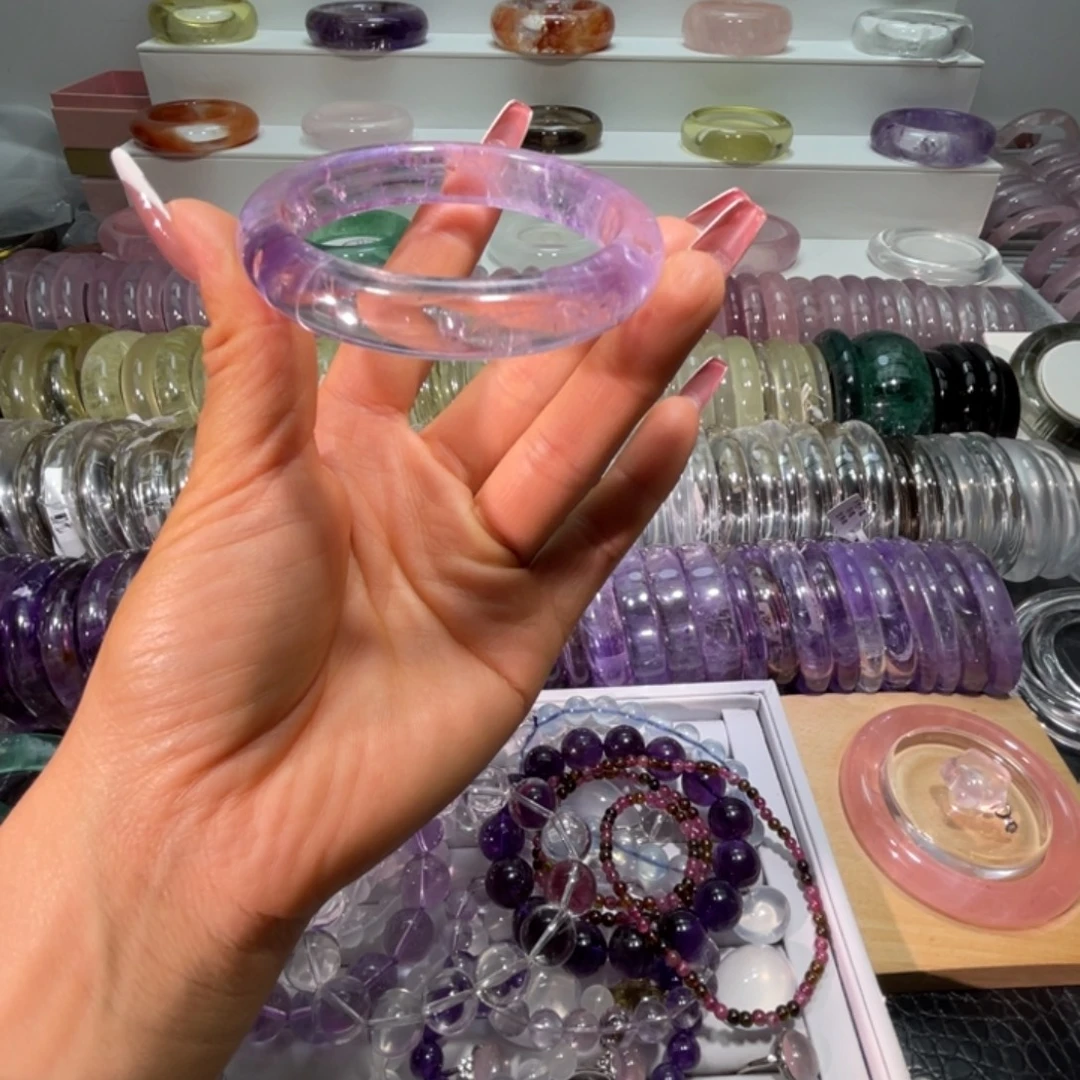 水晶手镯未镶嵌手镯57.2圈口28号