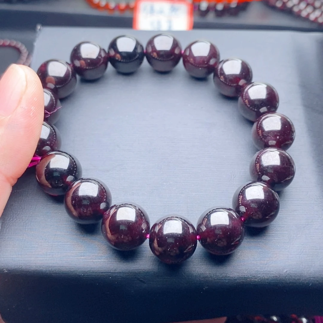 未镶嵌手链石榴石天然12➕大漏