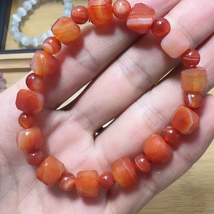 未镶嵌手链玛瑙/玉髓方糖玛瑙手链