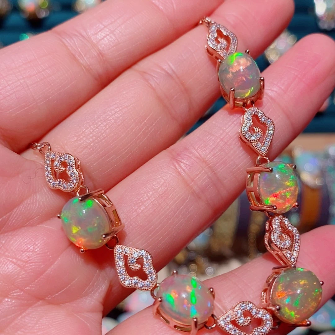 欧泊欧泊手链银S925镶嵌