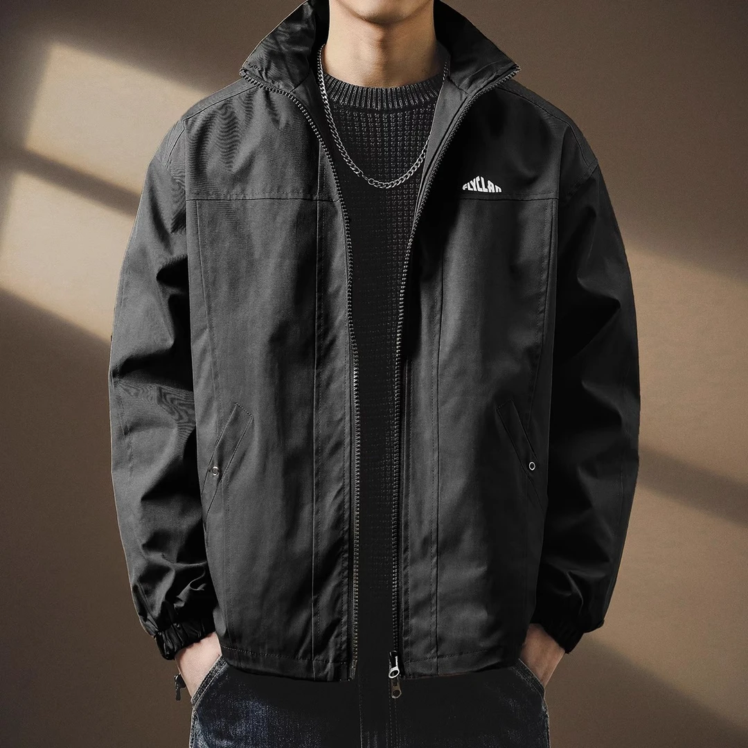 潮龛高端美式户外工装夹克男春秋宽松复古休闲防风防水上衣外套男