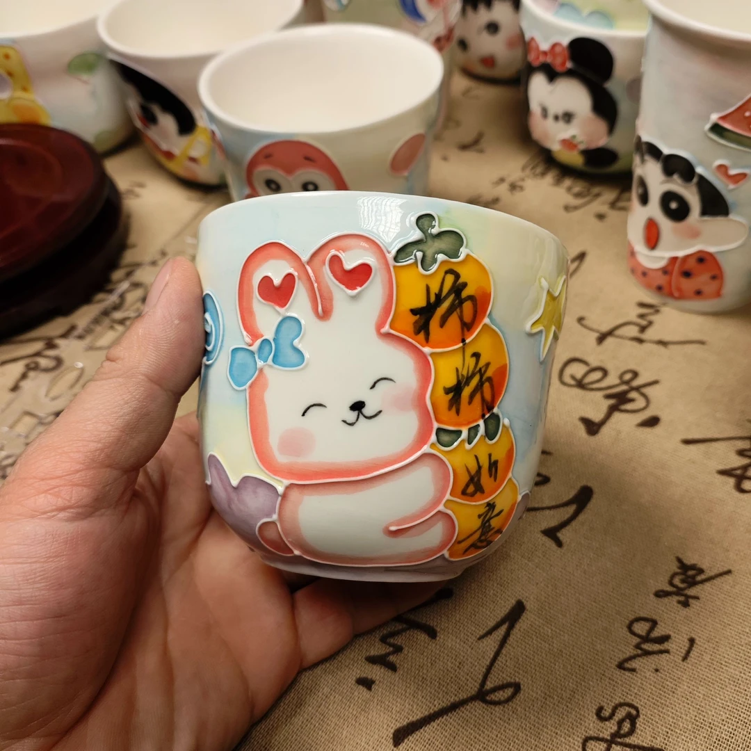 景德镇高温釉下彩陶瓷杯