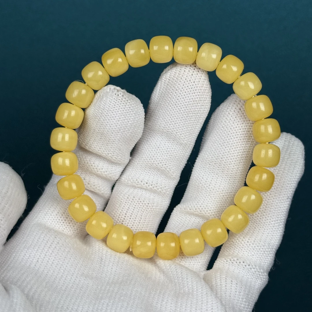 G2771天然原矿蜜蜡 单圈8.2*7mm 支持复检 假一罚十