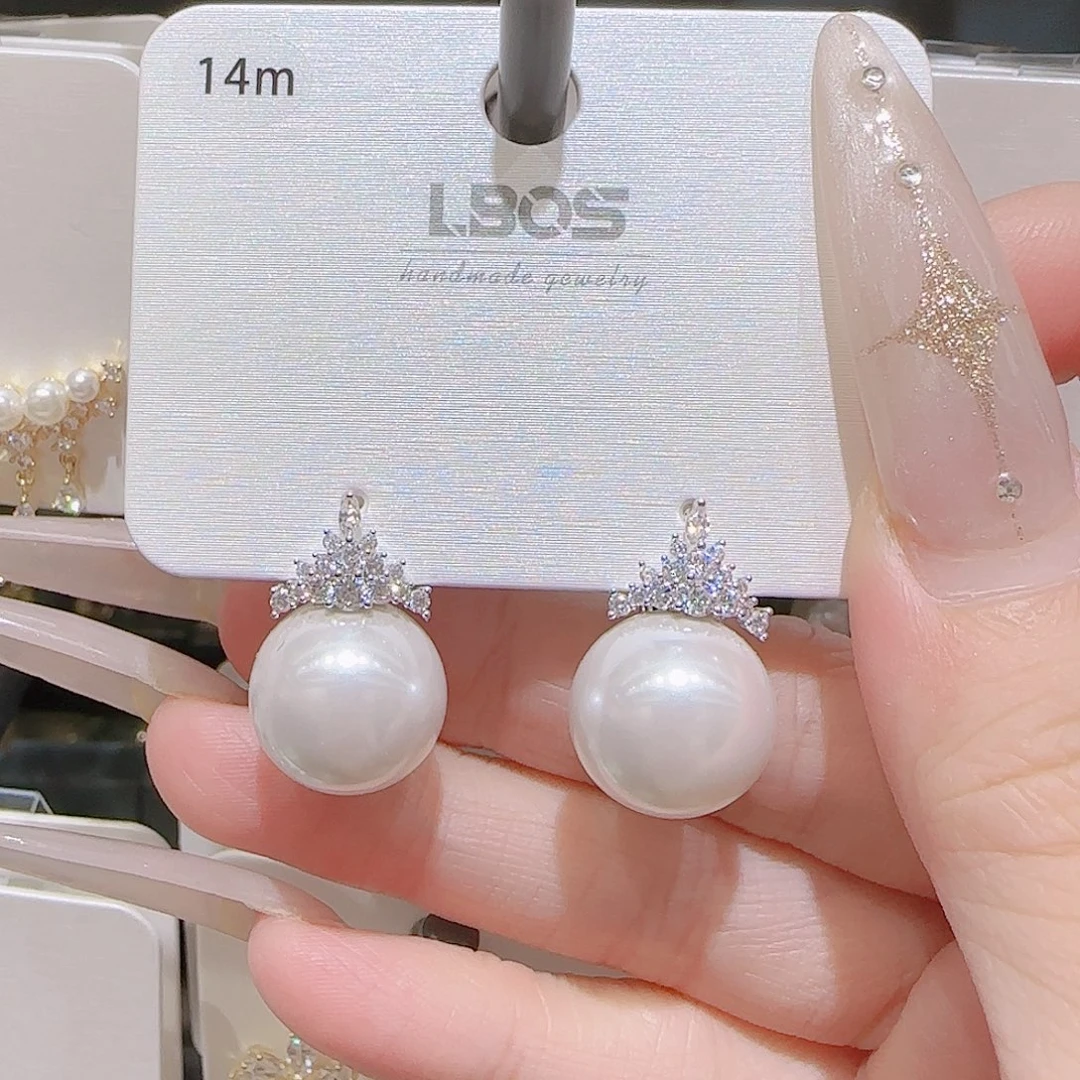 锆石铜合金925银耳环