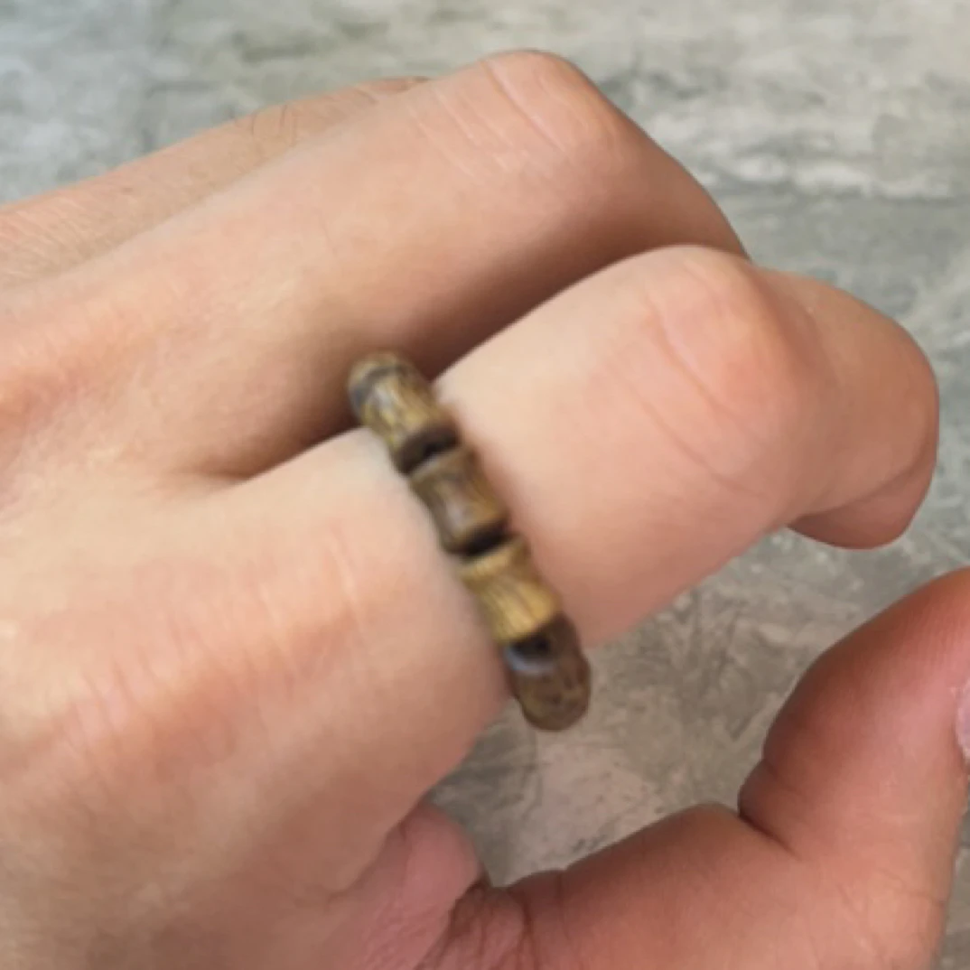 沉香奇楠竹节5mm+戒指 碎料简单 彰显独特魅力多样性发一