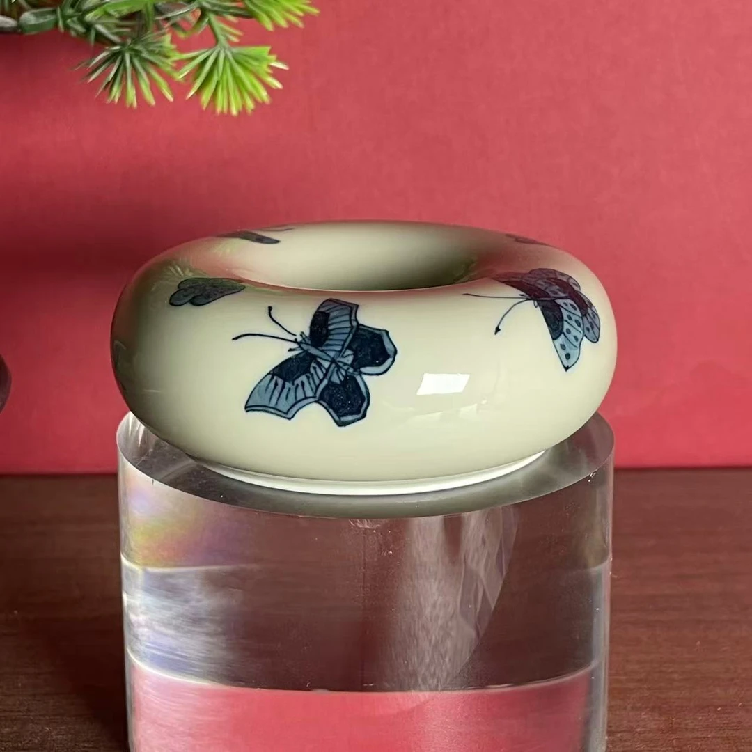 觅纤手绘陶瓷蝴蝶甜甜圈MQ214
