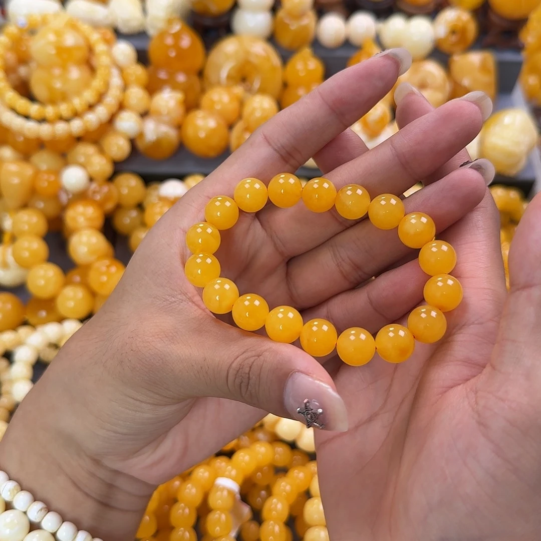 蜜蜡未镶嵌珠宝奇石同料11mm