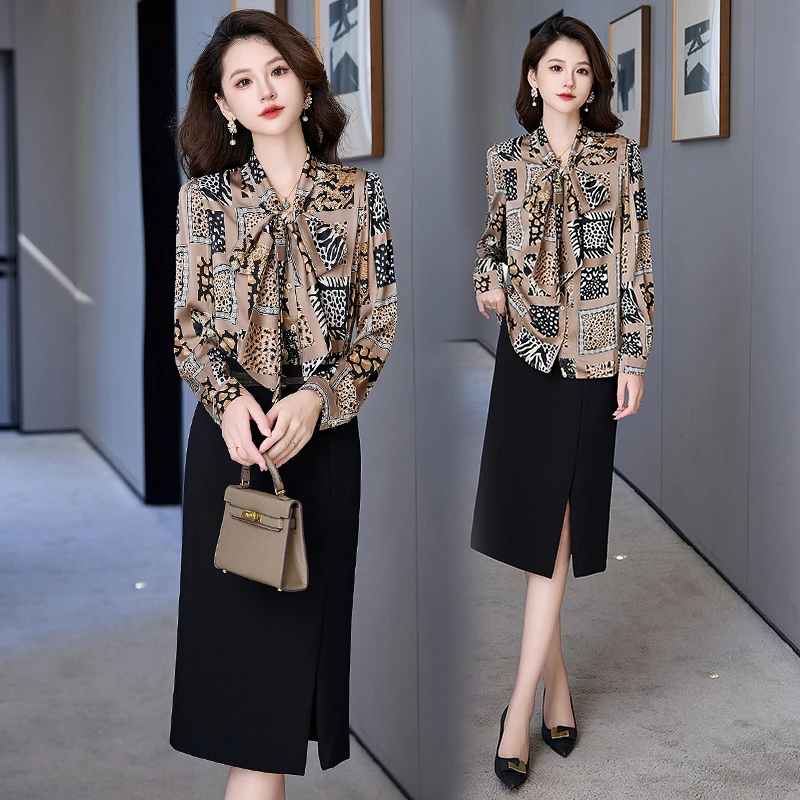 轻职风纯欲风通勤风时尚两件套装2025秋季气质秋季时尚连衣裙春装