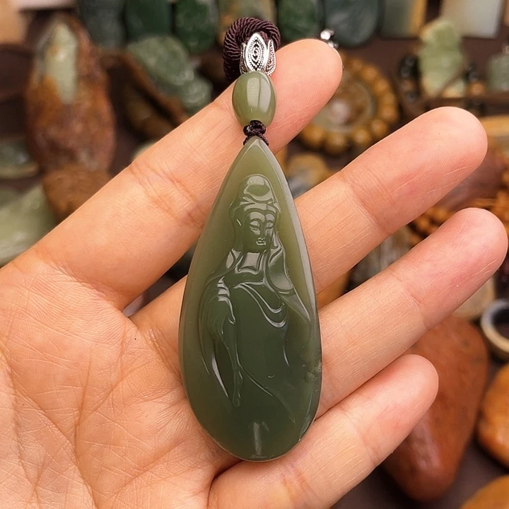 岫岩河磨玉（透闪石质玉）未镶嵌颈饰