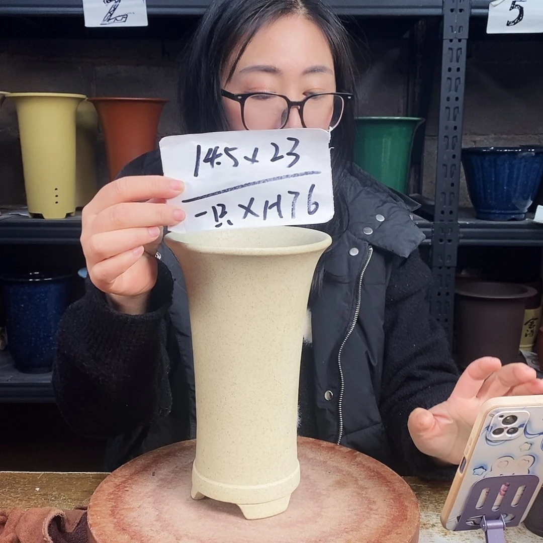 紫砂一个花盆货号XH76