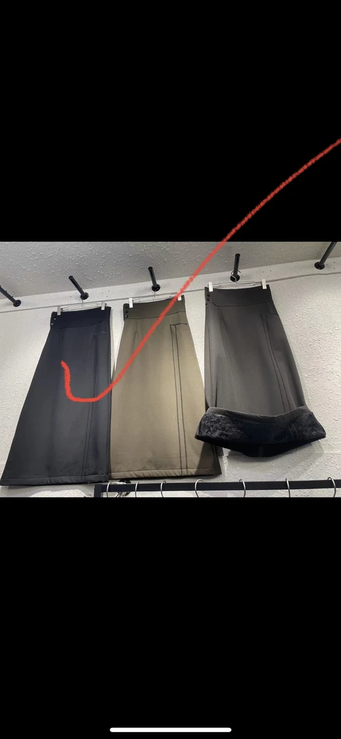 加毛保暖半身裙子