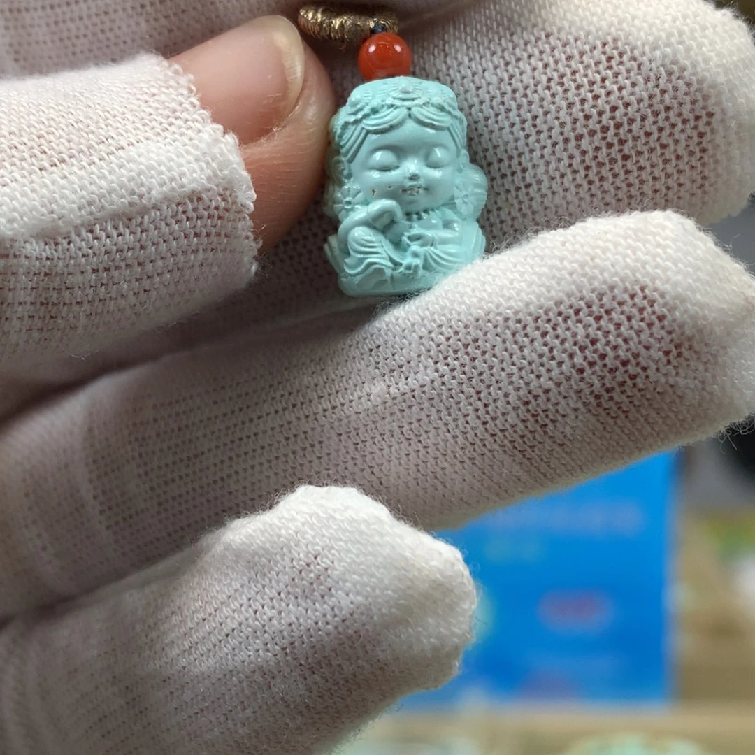 绿松石未镶嵌挂件