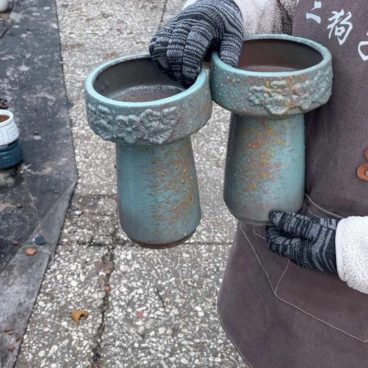 花盆紫砂口13高23瑕疵瑕疵