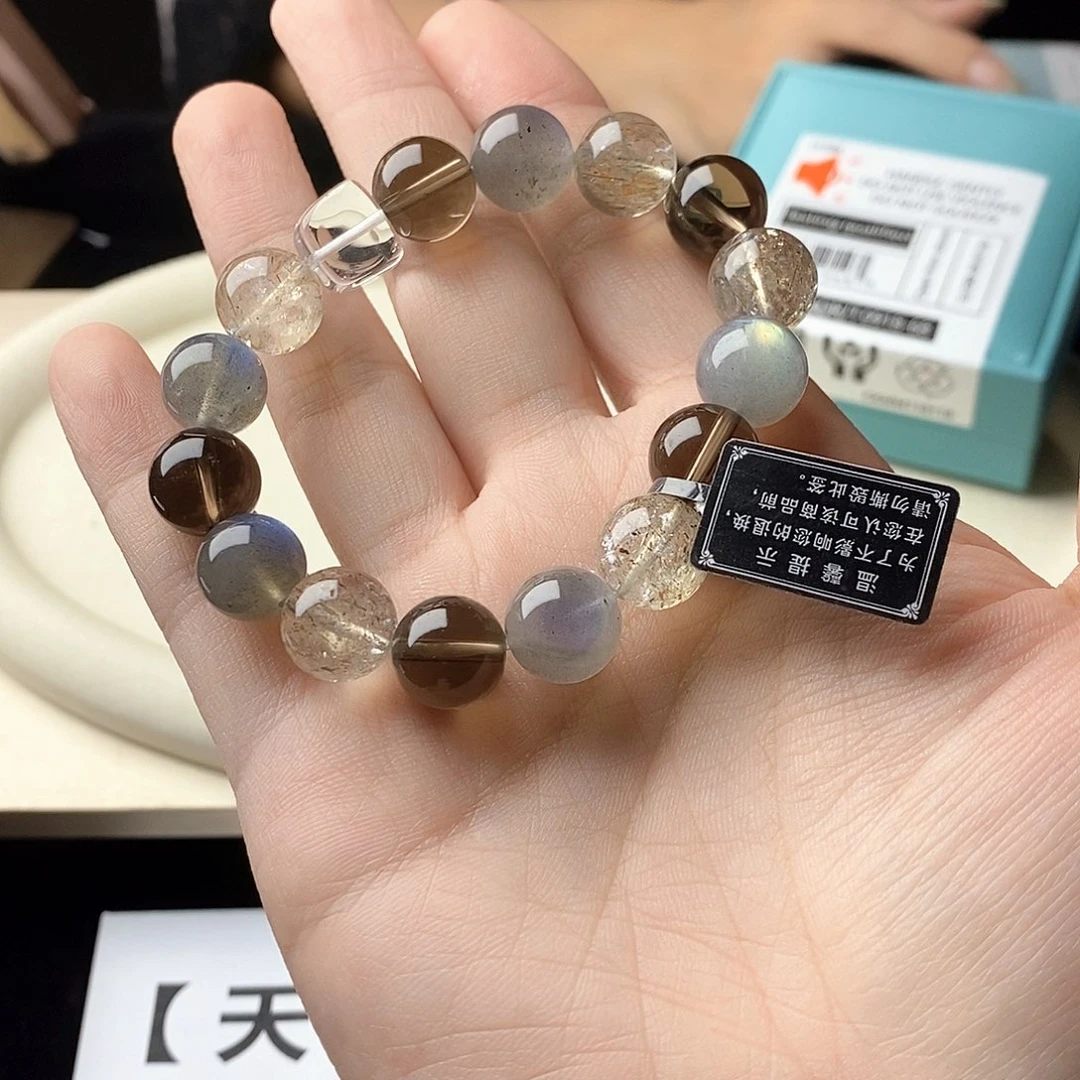 银S925镀金镶嵌手链水晶