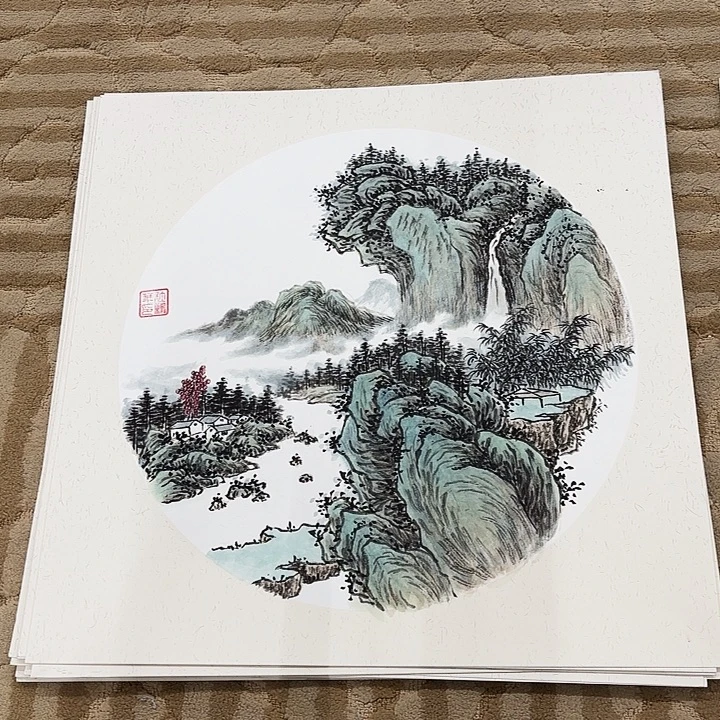 国画花鸟等图案50.50