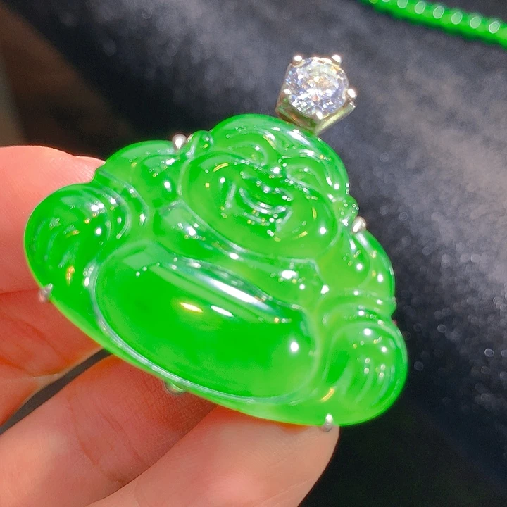 【闪购商品】翡翠颈饰银S925镶嵌翡翠