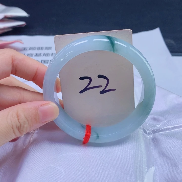 翡翠未镶嵌手镯圈口5758585