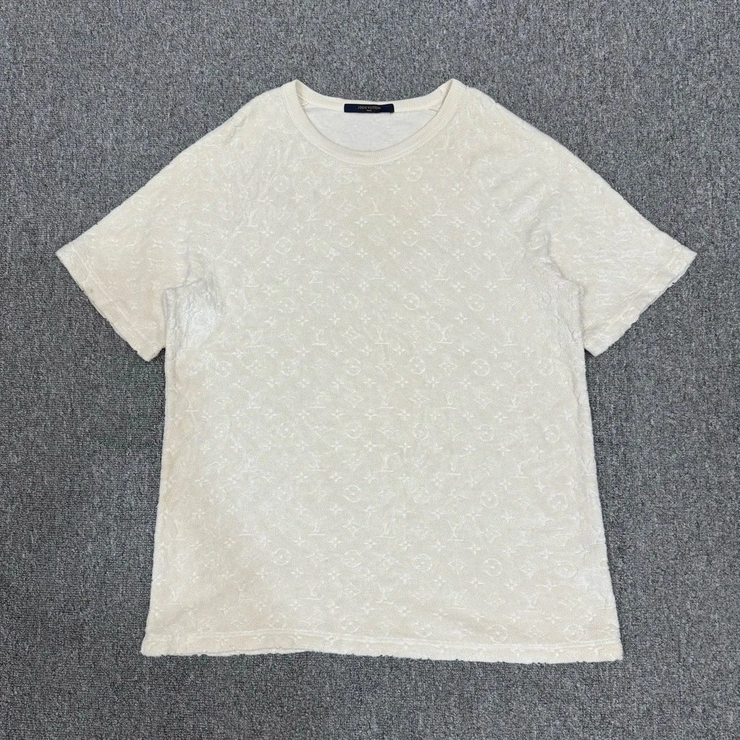 99新 LouisVuitton/路易威登 白色满印毛巾短袖 XL码99新 8237378