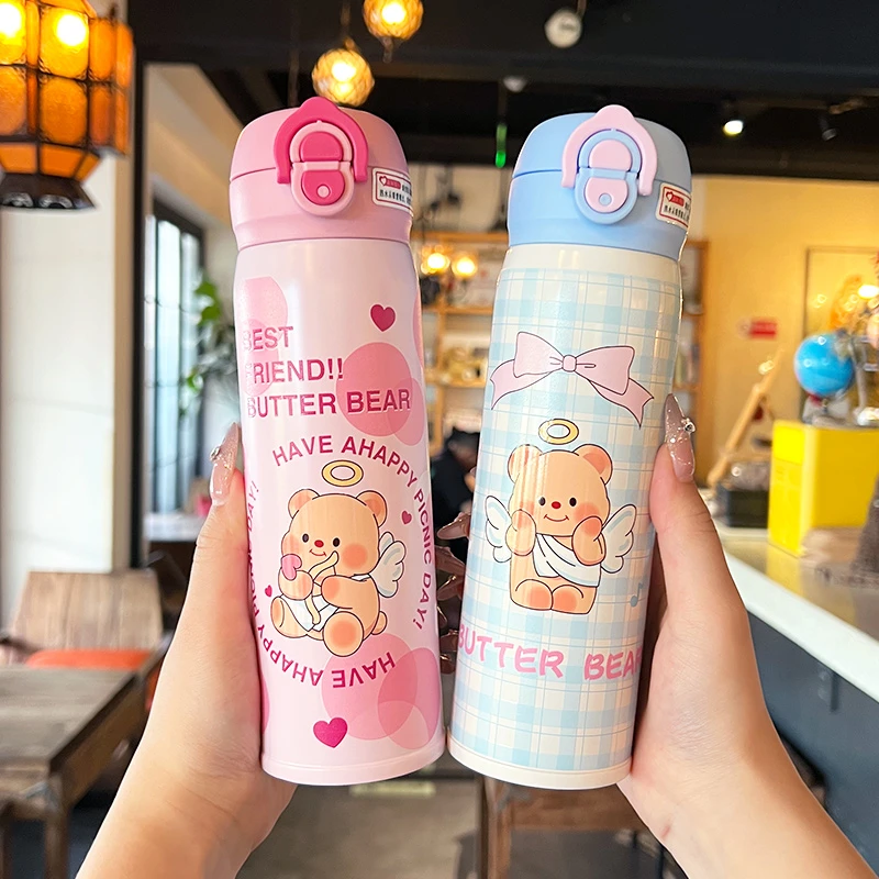 儿童保温杯男女孩高颜值316L不锈钢学生上学专用可放书包便携水壶