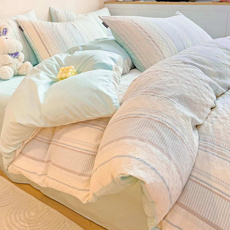 德国A类轻奢60支纯棉被套单件150x200x230被单人加厚简约提花被罩