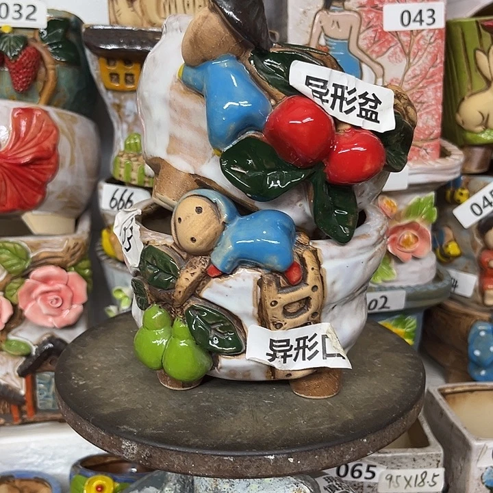 粗陶材质多肉花盆