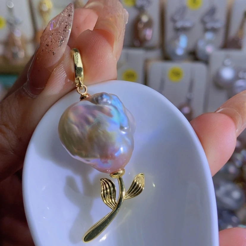 【闪购商品】淡水珍珠天然淡水珍珠（微瑕）合金