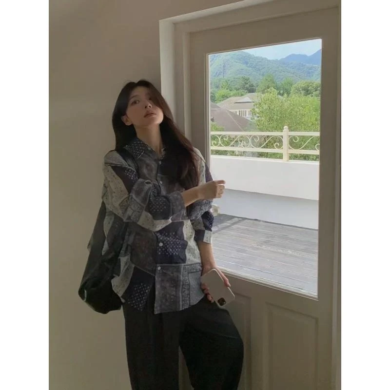 朵儿定制 【腰果】休闲宽松腰果纯棉花防晒衬衫 IR61