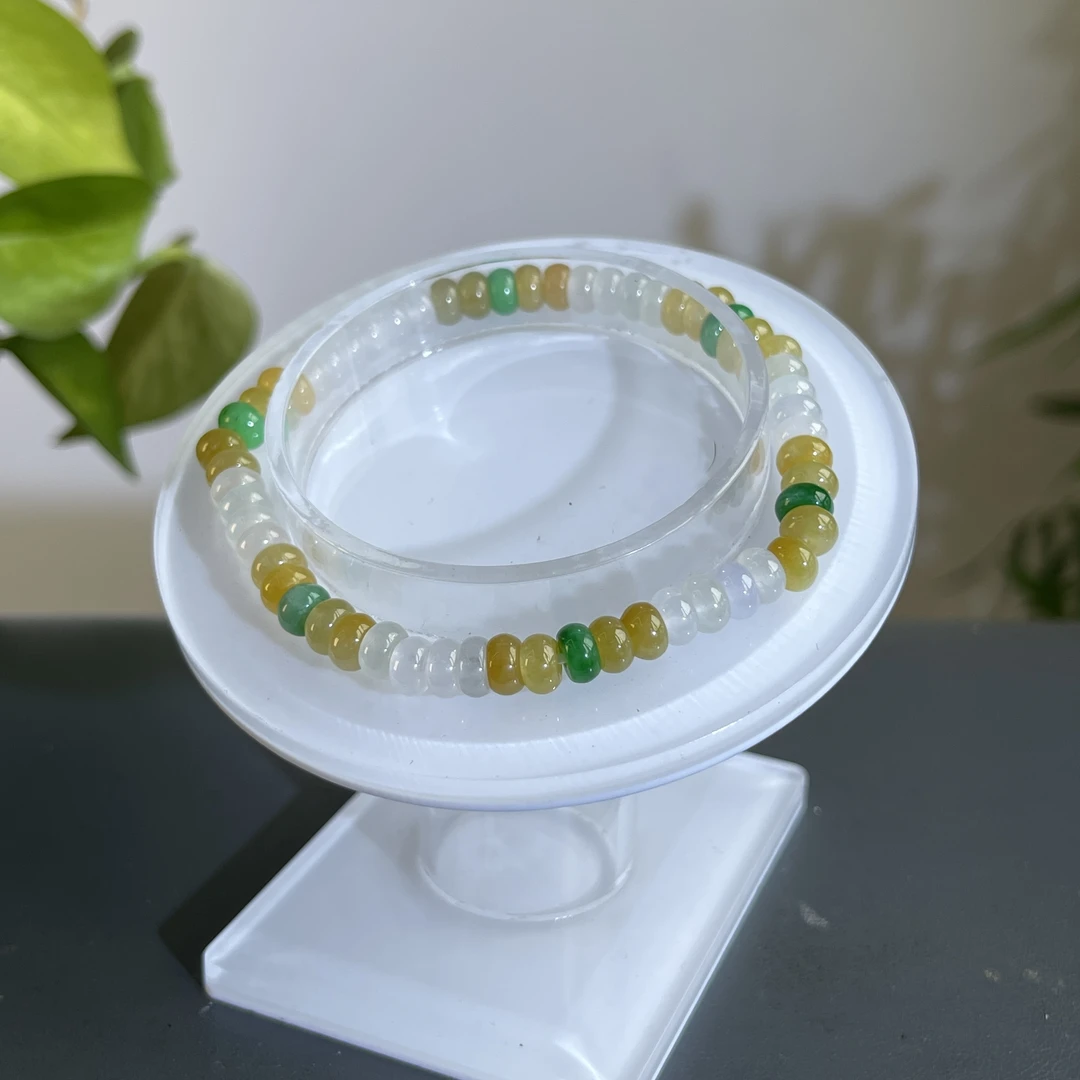 JTA03-96 天然缅甸翡翠A货 翡翠手串