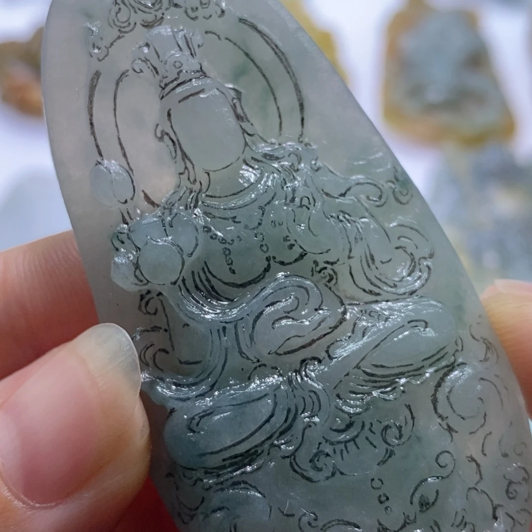 未镶嵌定制翡翠童*城毛货
