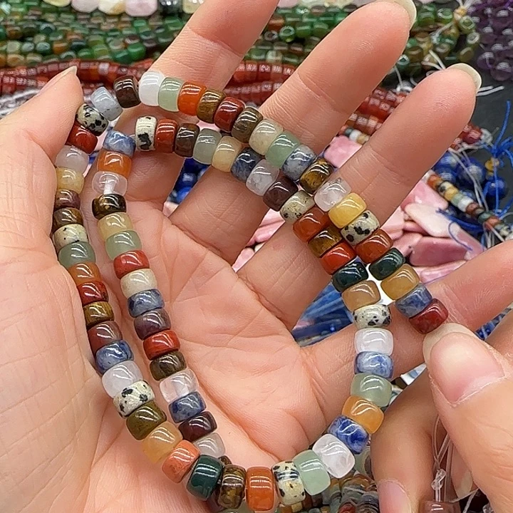 玛瑙/玉髓合金珠宝半成品多宝7mm一条