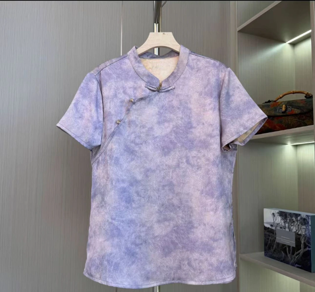 2658款【紫罗兰】女士时尚短袖衬衫